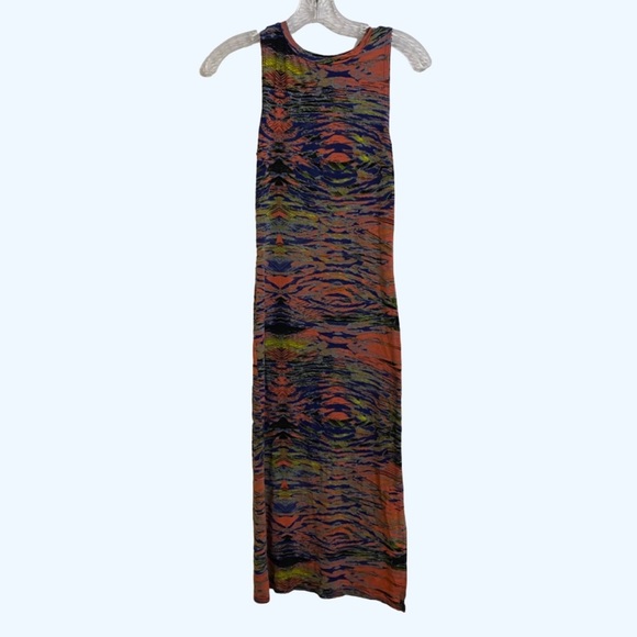 TOPSHOP Tall Long Stretchy Fitted Dress Colorful Summer Comfy Woman’s 4 - Picture 1 of 7